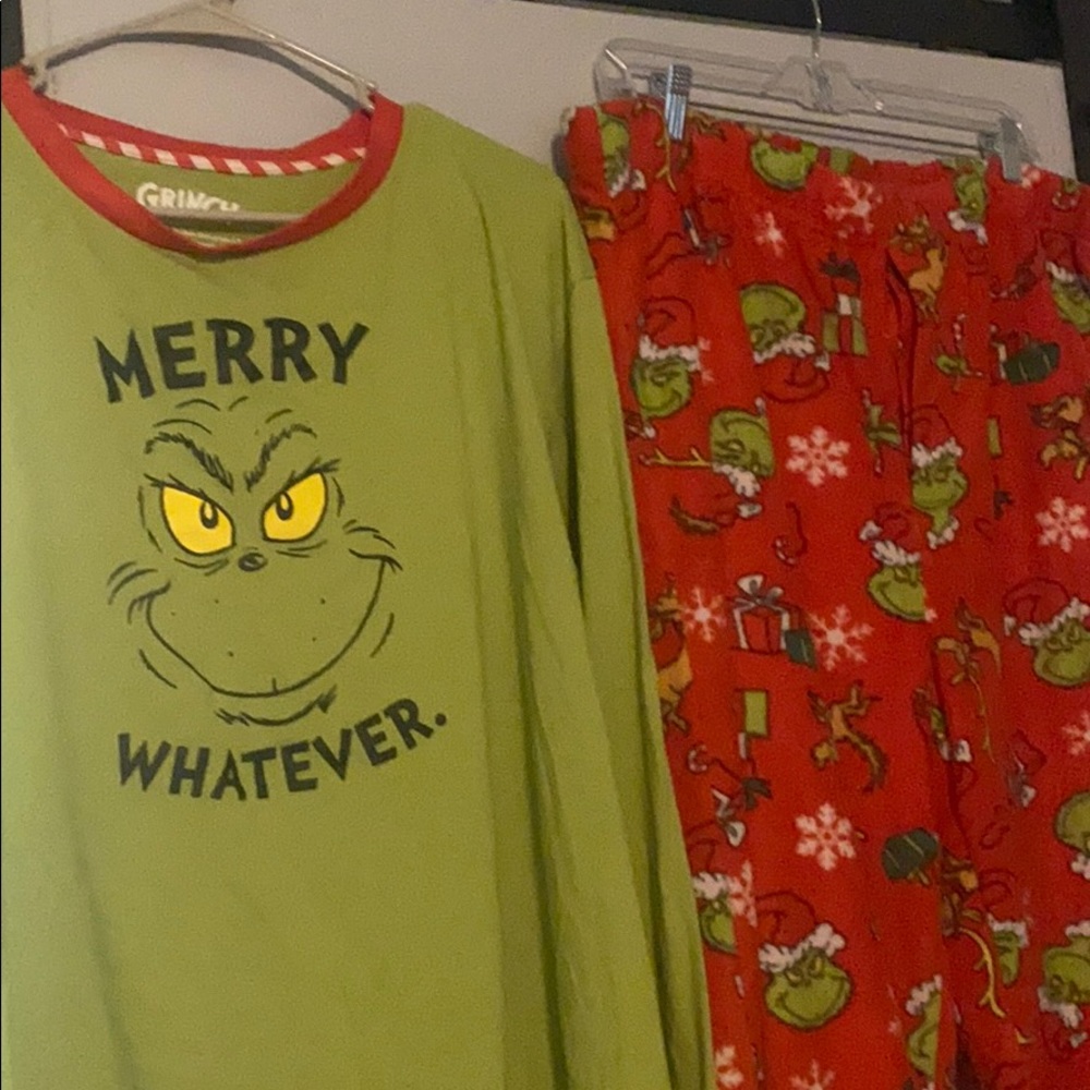 Men’s Grinch Christmas Pajamas size 3x
